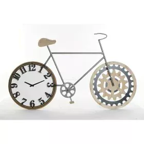 Horloge Murale DKD Home Decor 108 x 6,4 x 63,5 cm Naturel Noir Bicyclette Métal Bois MDF de DKD Home Decor, Pendules murales ...