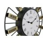 Horloge Murale DKD Home Decor 40 x 6,4 x 40 cm Verre Argenté Doré Fer (2 Unités) de DKD Home Decor, Pendules murales - Réf : ...