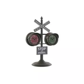 Reloj de Mesa DKD Home Decor Negro Cristal Hierro (36 x 22 x 52 cm) de DKD Home Decor, Relojes de escritorio - Ref: S3026688,...