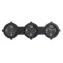 Orologio da Parete DKD Home Decor Cristallo Nero Ferro (58 x 6,5 x 18 cm) di DKD Home Decor, Orologi da parete - Rif: S302668...