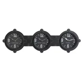 Wall Clock DKD Home Decor Crystal Black Iron (58 x 6.5 x 18 cm) by DKD Home Decor, Wall Clocks - Ref: S3026689, Price: 39,45 ...