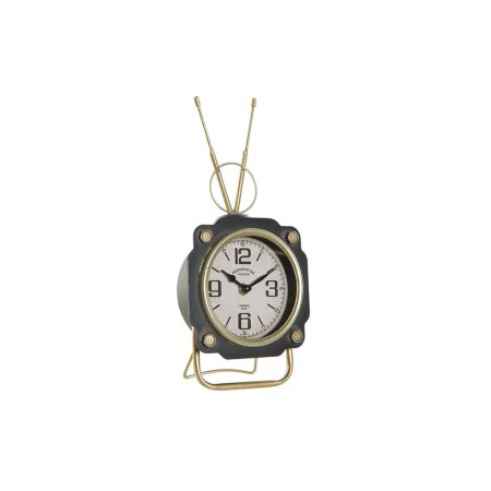 Orologio da Tavolo DKD Home Decor Nero Dorato Cristallo Ferro Vintage 15,5 x 8,5 x 32 cm di DKD Home Decor, Orologi da scriva...