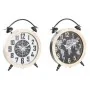 Table clock DKD Home Decor 41 x 6,5 x 52,5 cm Crystal Natural Black White Iron Vintage MDF Wood (2 Units) by DKD Home Decor, ...