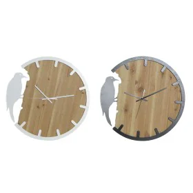 Horloge Murale DKD Home Decor Noir Marron Blanc Fer Oiseau 50 x 4 x 50 cm Bois MDF (2 Unités) de DKD Home Decor, Pendules mur...