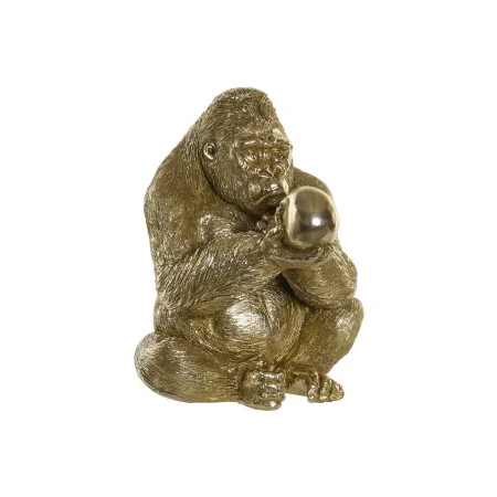 Figurine Décorative DKD Home Decor Doré Résine Gorille (33 x 33 x 43 cm) de DKD Home Decor, Objets de décoration - Réf : S302...