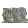 Figurine Décorative DKD Home Decor Blanc Hibou Décapé 11 x 11 x 20 cm (3 Unités) de DKD Home Decor, Objets de décoration - Ré...