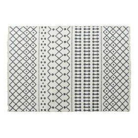 Tapis DKD Home Decor Blanc Polyester Coton Gris foncé (200 x 290 x 1 cm) de DKD Home Decor, Tapis - Réf : S3027244, Prix : 12...