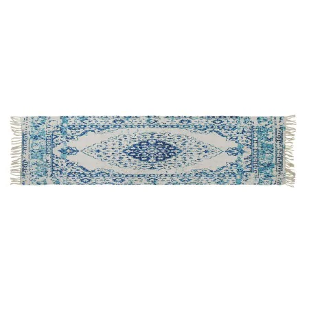 Tapis DKD Home Decor Bleu Coton Chenille (60 x 240 x 1 cm) de DKD Home Decor, Tapis - Réf : S3027332, Prix : 39,03 €, Remise : %