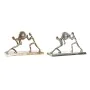 Figurine Décorative DKD Home Decor 33 x 10 x 19 cm Champagne Argenté (2 Unités) de DKD Home Decor, Objets de décoration - Réf...