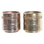 Cache-pot DKD Home Decor Cuivre Doré Métal Aluminium Découpé Arabe 17 x 17 x 17 cm (2 Unités) de DKD Home Decor, Cache-pots -...