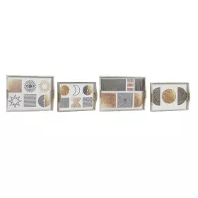 Set of trays DKD Home Decor White Black Golden MDF Wood 40 x 30 x 6 cm (2 Units) (12 Units) by DKD Home Decor, Trays - Ref: S...