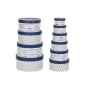 Set of Stackable Organising Boxes DKD Home Decor Navy Stripes White Navy Blue Cardboard (37,5 x 37,5 x 18 cm) by DKD Home Dec...