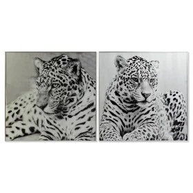 Cuadro DKD Home Decor 100 x 2,5 x 100 cm Leopardo Colonial (2 Unidades) de DKD Home Decor, Impresiones sobre lienzo - Ref: S3...