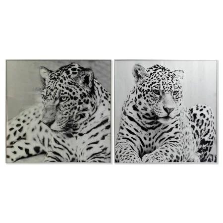 Bild DKD Home Decor 100 x 2,5 x 100 cm Leopard Kolonial (2 Stück) von DKD Home Decor, Leinwanddrucke - Ref: S3028179, Preis: ...