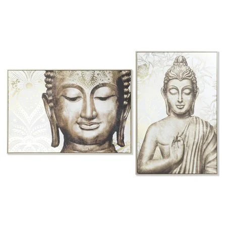 Bild DKD Home Decor 83 x 4,5 x 122,5 cm Buddha Orientalisch (2 Stück) von DKD Home Decor, Leinwanddrucke - Ref: S3028191, Pre...