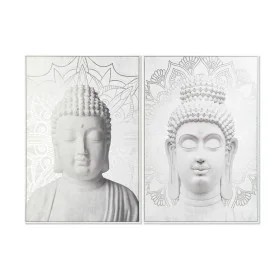 Cadre DKD Home Decor 82,5 x 4,5 x 122,5 cm Buda Oriental (2 Unités) de DKD Home Decor, Impressions sur toile - Réf : S3028192...