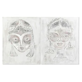 Painting DKD Home Decor 80 x 3,7 x 100 cm Face Colonial (2 Units) by DKD Home Decor, Prints on Canvas - Ref: S3028210, Price:...