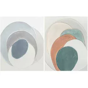 Cadre DKD Home Decor Moderne Cercles 80 x 3,7 x 100 cm (2 Unités) de DKD Home Decor, Impressions sur toile - Réf : S3028224, ...