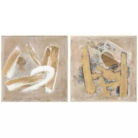 Pintura DKD Home Decor 92 x 4,5 x 92 cm Abstrato Urbana (2 Unidades) de DKD Home Decor, Impressões sobre tela - Ref: S3028226...