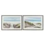 Cadre DKD Home Decor Plage méditerranéen 70 x 3,3 x 50 cm (2 Unités) de DKD Home Decor, Impressions sur toile - Réf : S302824...