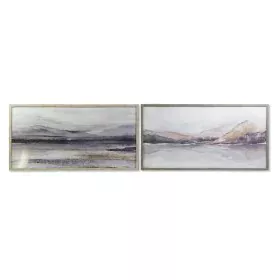 Pintura DKD Home Decor 124 x 4,5 x 64 cm Montanha Moderno (2 Unidades) de DKD Home Decor, Impressões sobre tela - Ref: S30282...