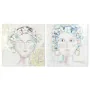 Cadre DKD Home Decor 100 x 3,5 x 100 cm Femme Scandinave (2 Unités) de DKD Home Decor, Impressions sur toile - Réf : S3028262...