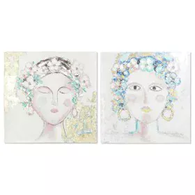 Painting DKD Home Decor 100 x 3,5 x 100 cm Lady Scandinavian (2 Units) by DKD Home Decor, Prints on Canvas - Ref: S3028262, P...