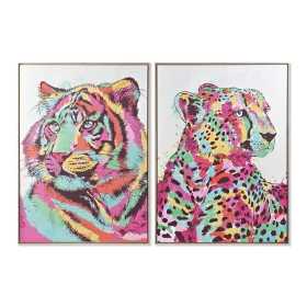 Painting DKD Home Decor 104 x 4,5 x 143,5 cm Tiger Modern (2 Units) by DKD Home Decor, Prints on Canvas - Ref: S3028324, Pric...