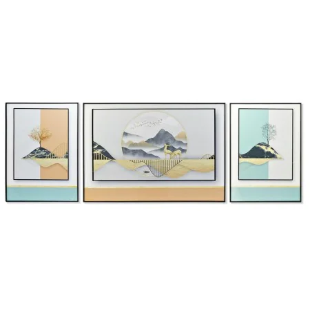 Set of 3 pictures DKD Home Decor Moutain Modern (200 x 3 x 70 cm) by DKD Home Decor, Prints on Canvas - Ref: S3028355, Price:...