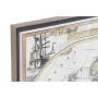 Cadre DKD Home Decor Noir Beige Verre polystyrène Mappemonde Néoclassique 83,5 x 3 x 63,5 cm de DKD Home Decor, Impressions s...