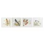 Cadre DKD Home Decor 60 x 2,5 x 60 cm Oiseau Shabby Chic (4 Pièces) de DKD Home Decor, Impressions sur toile - Réf : S3028404...