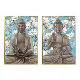 Bild DKD Home Decor 51,5 x 3,5 x 71,5 cm Buddha Orientalisch (2 Stück) von DKD Home Decor, Leinwanddrucke - Ref: S3028498, Pr...