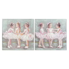 Bild DKD Home Decor 80 x 3 x 80 cm Ballett-Tänzerin Traditionell (2 Stück) von DKD Home Decor, Leinwanddrucke - Ref: S3028532...