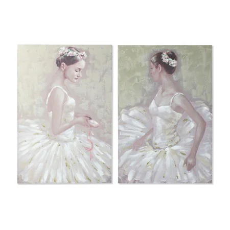 Bild DKD Home Decor 80 x 3 x 120 cm Ballett-Tänzerin Traditionell (2 Stück) von DKD Home Decor, Leinwanddrucke - Ref: S302853...