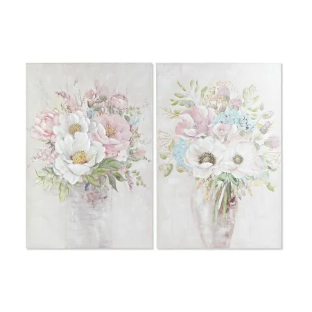 Painting DKD Home Decor Vase 80 x 3 x 120 cm Shabby Chic (2 Units) by DKD Home Decor, Prints on Canvas - Ref: S3028550, Price...