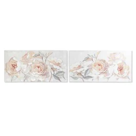 Cadre DKD Home Decor 120 x 3 x 60 cm Fleurs Shabby Chic (2 Unités) de DKD Home Decor, Impressions sur toile - Réf : S3028551,...