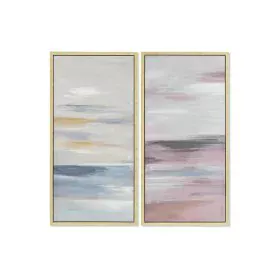 Pintura DKD Home Decor 50 x 4 x 100 cm Abstrato Moderno (2 Unidades) de DKD Home Decor, Impressões sobre tela - Ref: S3028561...