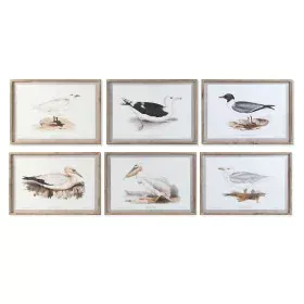 Painting DKD Home Decor 70 x 2,5 x 50 cm Traditional Birds (6 Pieces) by DKD Home Decor, Prints on Canvas - Ref: S3028637, Pr...