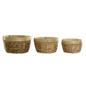 Korb-Set DKD Home Decor Bambus Tropical Binsen (40 x 40 x 23 cm) (3 Stücke) von DKD Home Decor, Boxen & Kästen - Ref: S302869...