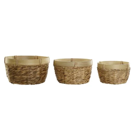 Basket set DKD Home Decor Bamboo Tropical Rushes (40 x 40 x 23 cm) (3 Pieces) by DKD Home Decor, Boxes - Ref: S3028690, Price...