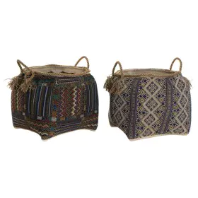 Panier DKD Home Decor Fibre naturelle 41 x 41 x 40 cm Boho (2 Unités) de DKD Home Decor, Boîtes - Réf : S3028692, Prix : 97,1...