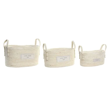 Set di Cestini DKD Home Decor Cotone Fibra (34 x 23 x 20 cm) di DKD Home Decor, Scatole decorative - Rif: S3028741, Prezzo: 6...