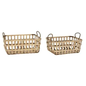 Basket set DKD Home Decor Bamboo Tropical (44 x 31,5 x 25 cm) by DKD Home Decor, Boxes - Ref: S3028756, Price: 42,52 €, Disco...