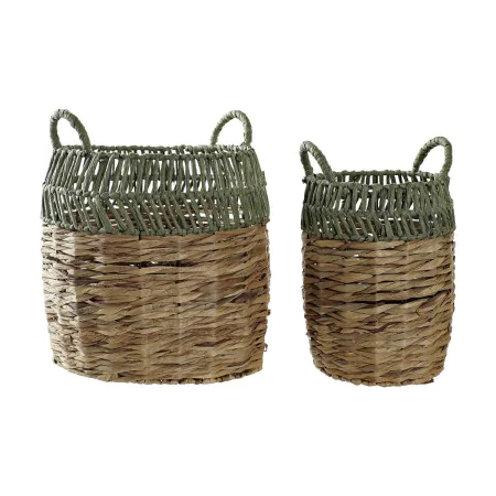 Basket set DKD Home Decor Rattan (33 x 33 x 40 cm) by DKD Home Decor, Boxes - Ref: S3028765, Price: 66,40 €, Discount: %