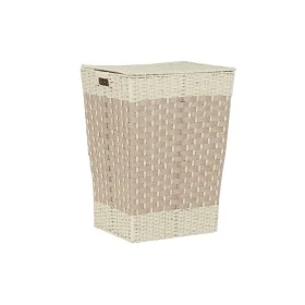 Laundry basket DKD Home Decor Natural Braiding Metal Fibre (43 x 35 x 59 cm) by DKD Home Decor, Laundry Baskets - Ref: S30288...