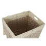 Laundry basket DKD Home Decor Natural Braiding Metal Fibre (43 x 35 x 59 cm) by DKD Home Decor, Laundry Baskets - Ref: S30288...