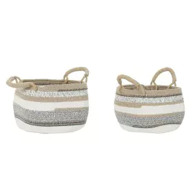 Conjunto de Cestas DKD Home Decor 30 x 30 x 20 cm Jute Boho de DKD Home Decor, Caixas - Ref: S3028810, Preço: 31,19 €, Descon...