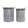 Conjunto de Cestas DKD Home Decor Corda Ferro (52 x 42 x 58 cm) de DKD Home Decor, Caixas - Ref: S3028842, Preço: 100,58 €, D...