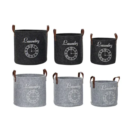 Set di Cestini DKD Home Decor 34 x 34 x 32 cm Poliuretano (2 Unità) di DKD Home Decor, Scatole decorative - Rif: S3028851, Pr...