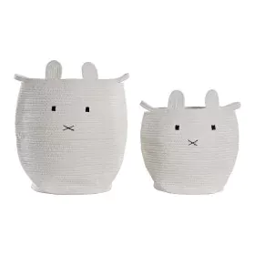 Lot de paniers DKD Home Decor Blanc Enfant Animal 35 x 35 x 49 cm (2 Unités) de DKD Home Decor, Boîtes - Réf : S3028863, Prix...